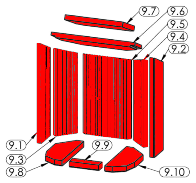 Justus Island 7 Feuerraumauskleidung B Brennraumauskleidung