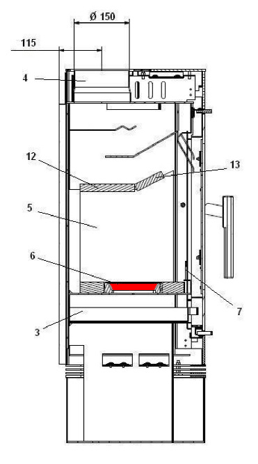 Haas+Sohn Palma 318.15 grille de foyer grille tournante