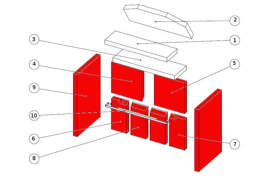 Wamsler Prisma Feuerraumauskleidung Brennraumauskleidung