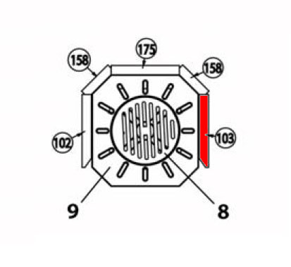 Haas+Sohn Trient 262.15 Seitenstein rechts vorne Feuerraumstein