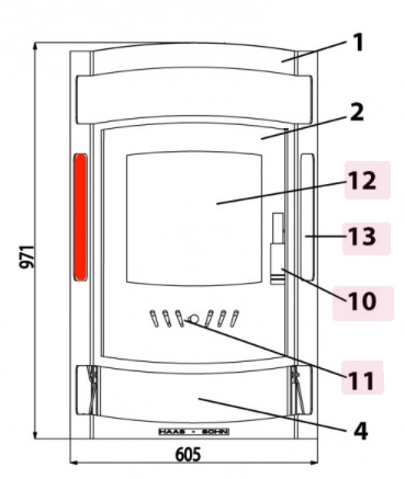 Haas+Sohn Oristano 266.17 Sichtscheibe links Schauglas