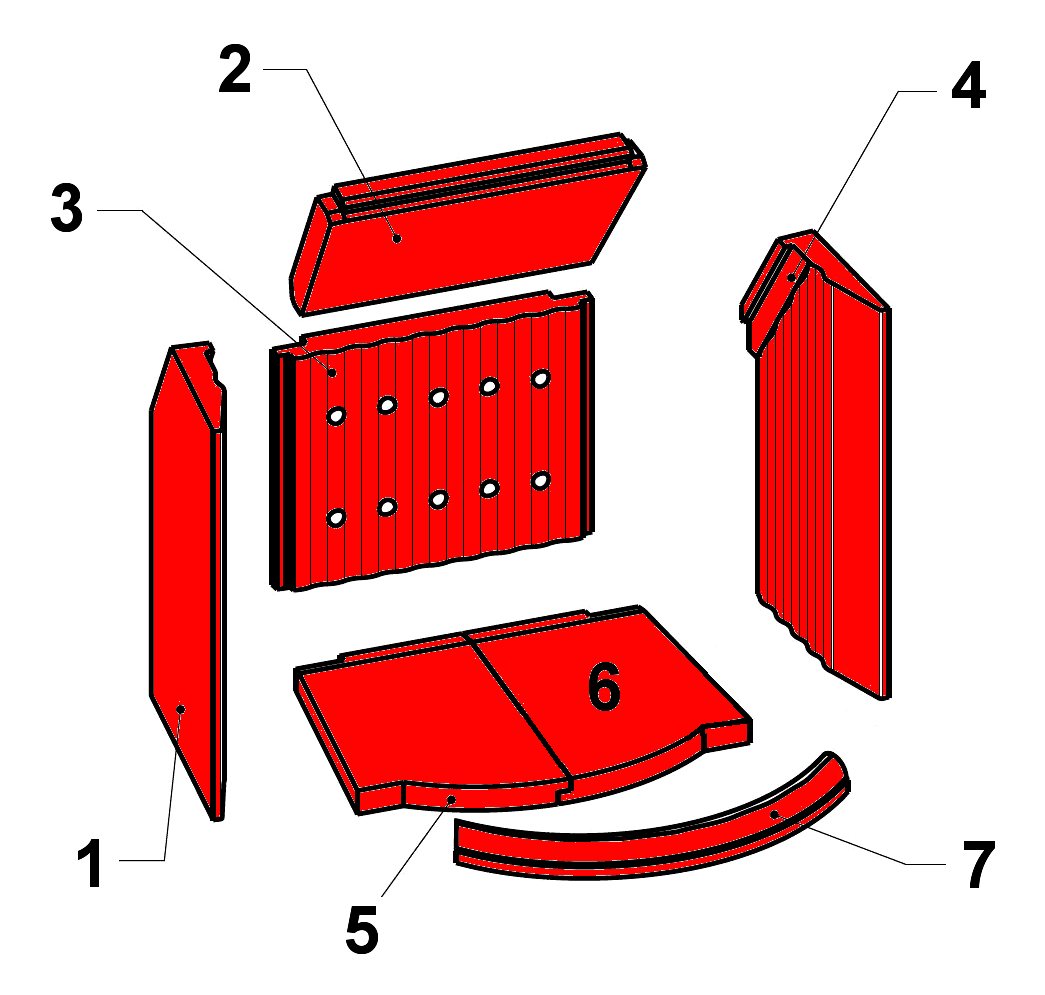 Leda Karat 572 D Feuerraumauskleidung A Brennraumauskleidung