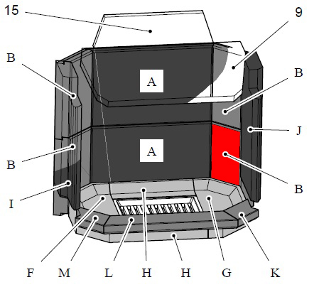 Haas+Sohn Prestige II 181.18 Seitenstein rechts hinten unten Schamottestein