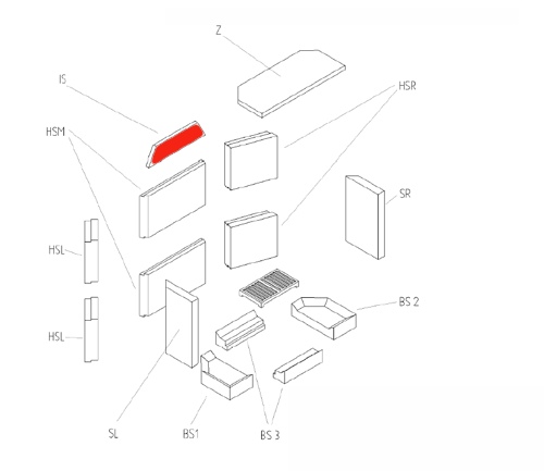 Haas+Sohn Komfort 180.18 Isolierstein Feuerraumstein