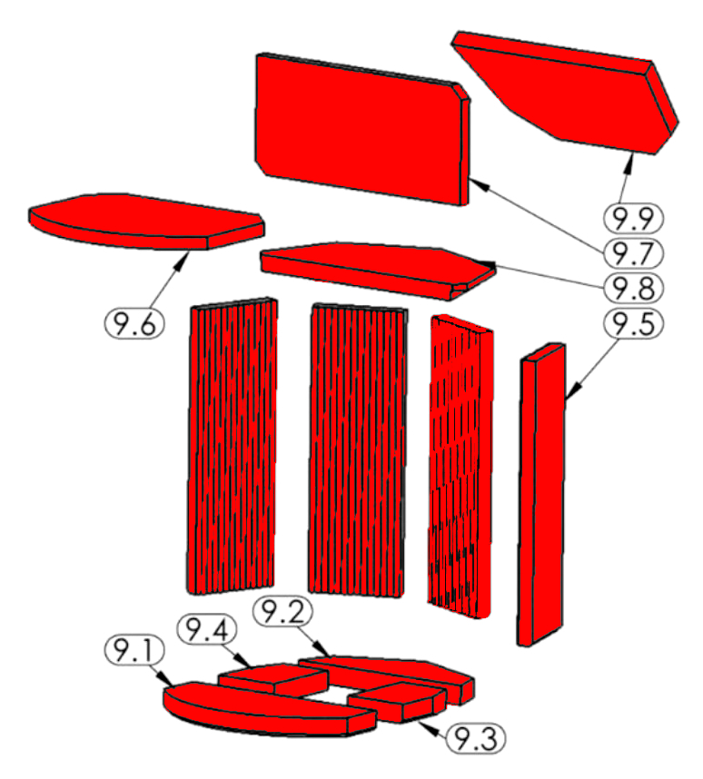 Oranier Pisa Feuerraumauskleidung Brennraumauskleidung