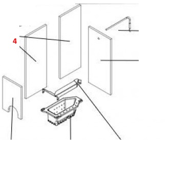 Haas+Sohn Catania II 444.08 Rückwandstein links Vermiculitestein