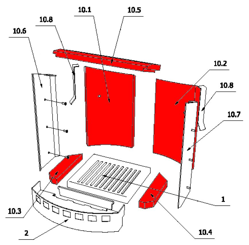 Oranier K1 Torre Feuerraumauskleidung Brennraumauskleidung