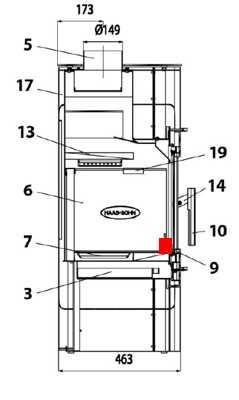 Haas+Sohn Cers 469.17 Grille à poser retenue bois