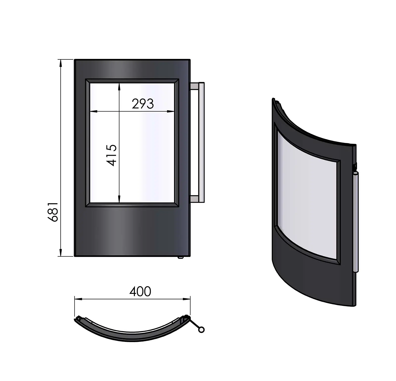 Termatech TT23 Tür Set schwarz