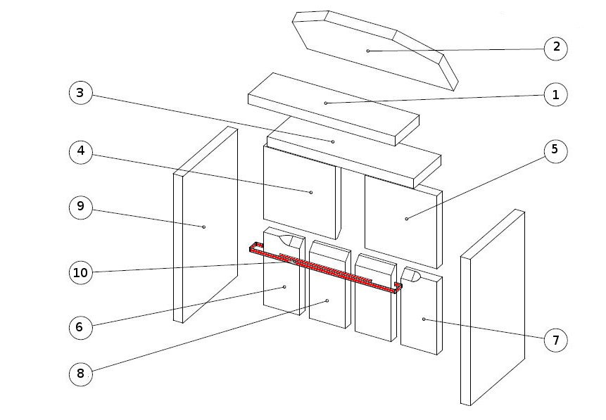 Wamsler Vista Rückwandstein Halterung HalteklammerHaltewinkel 