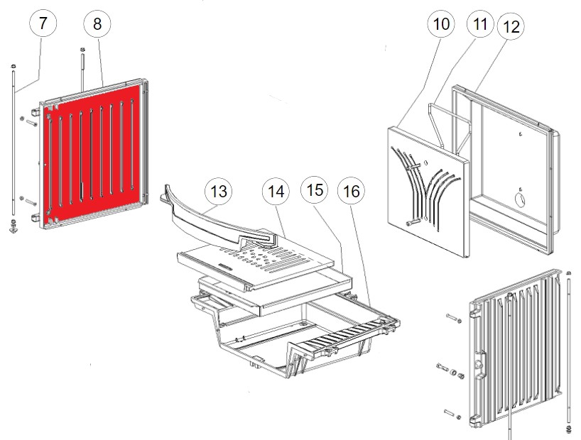 La Nordica Focolare 70 Tondo Seitenplatte links B