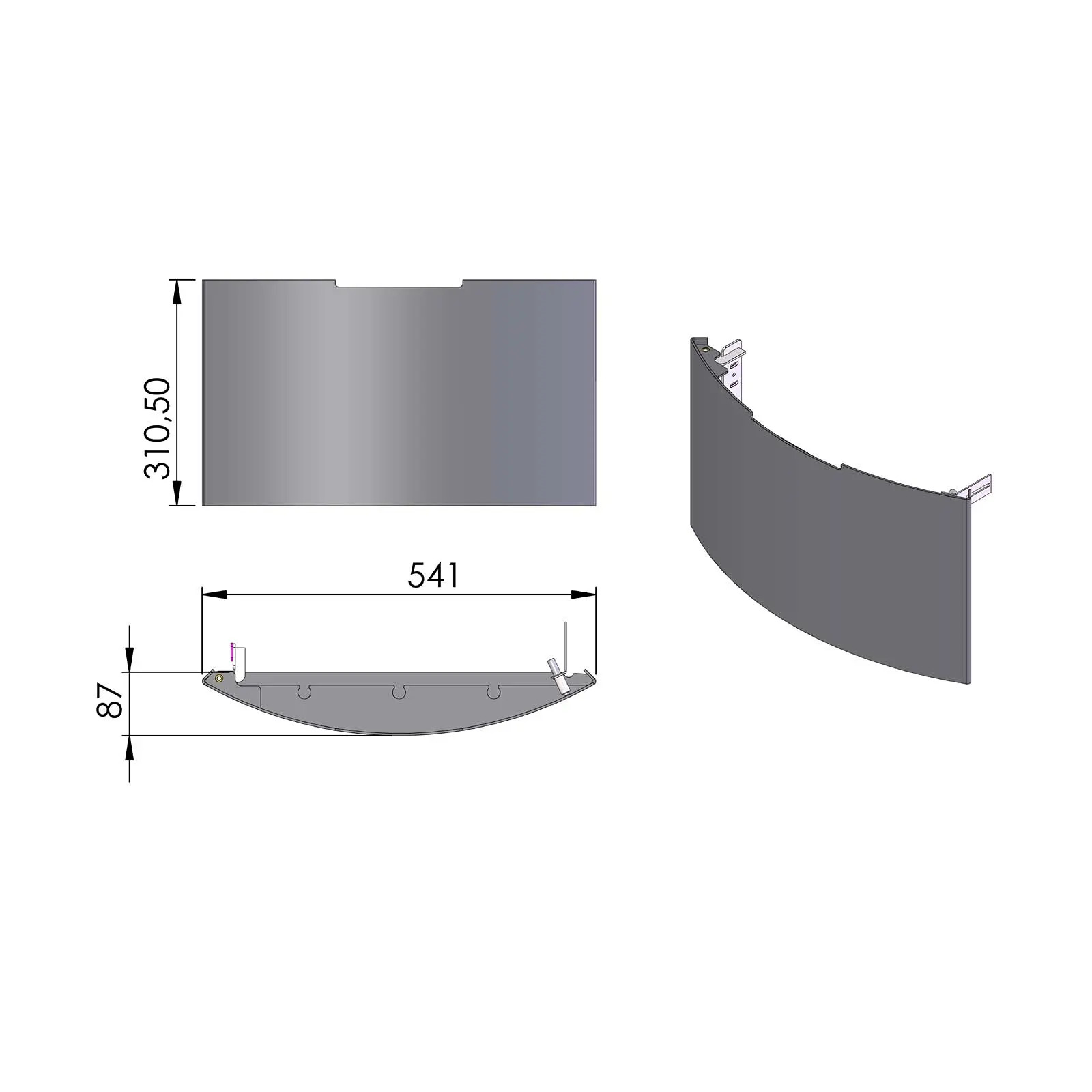 Termatech TT80 Holzfachtür schwarz B