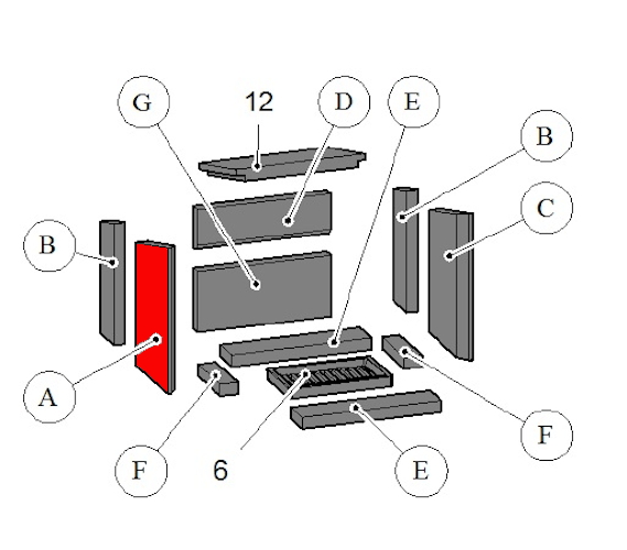 Haas+Sohn Pyrus easy 294.15 Seitenstein links vorne Schamottestein