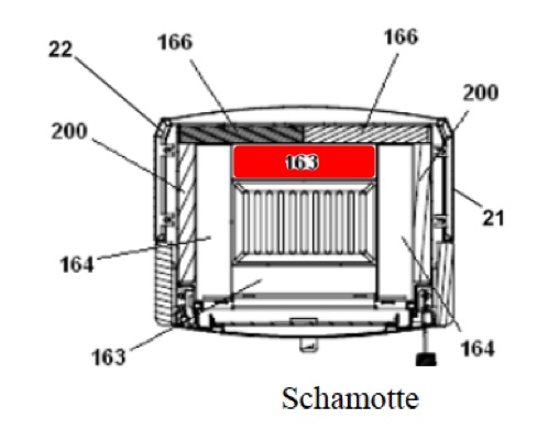 Haas+Sohn Modena 305.15 Bodenstein hinten Feuerraumstein