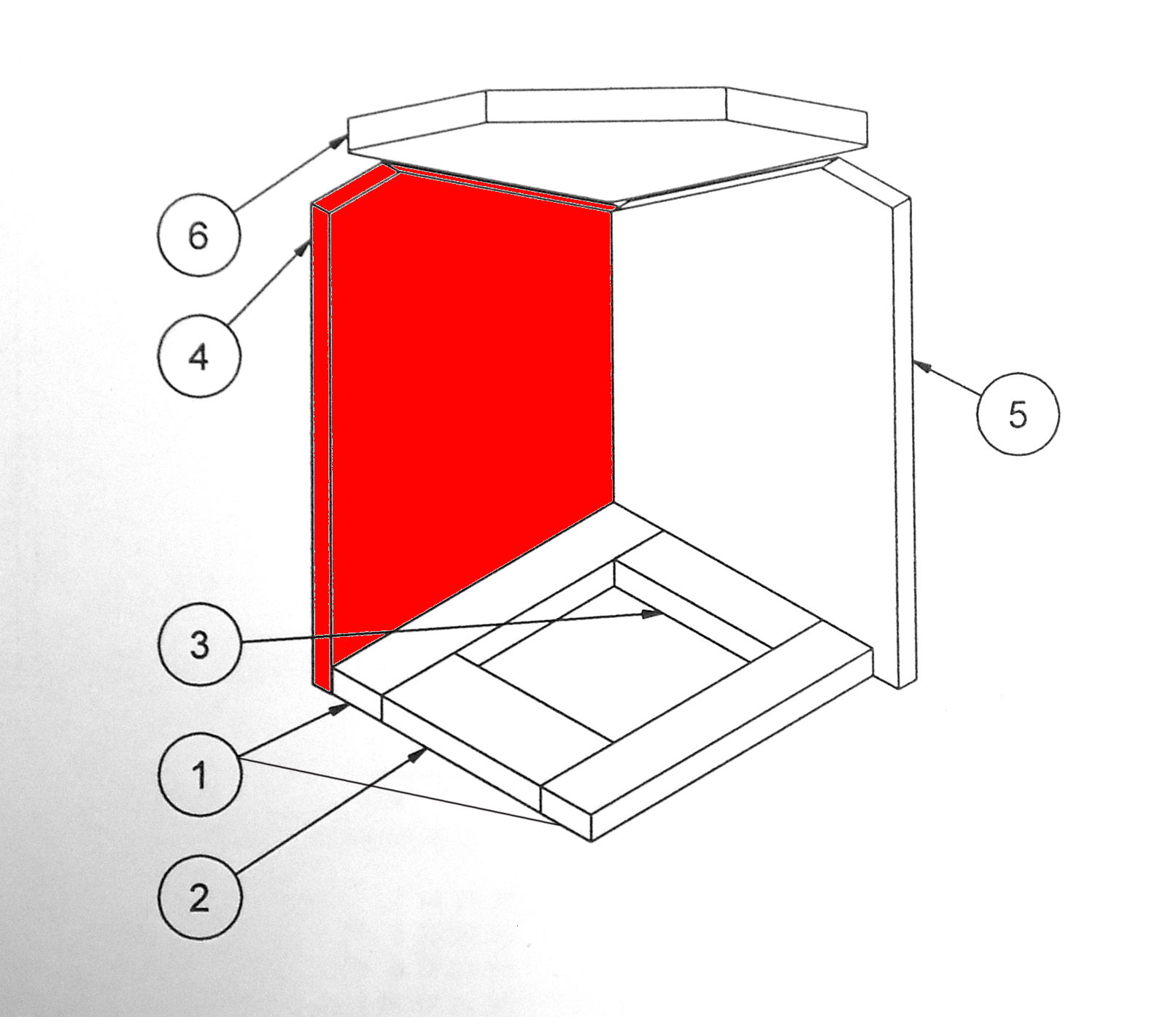 Attika Quadro Seitenstein links Vermiculitestein