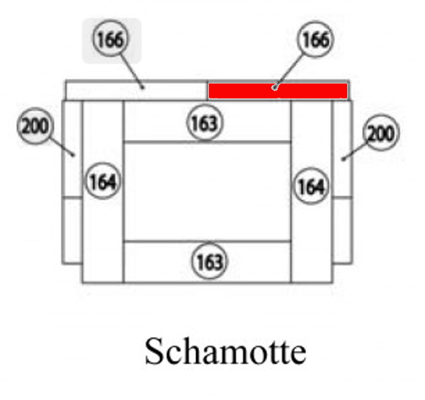 Haas+Sohn Dalen 304.15 Rückwandstein rechts Feuerraumstein