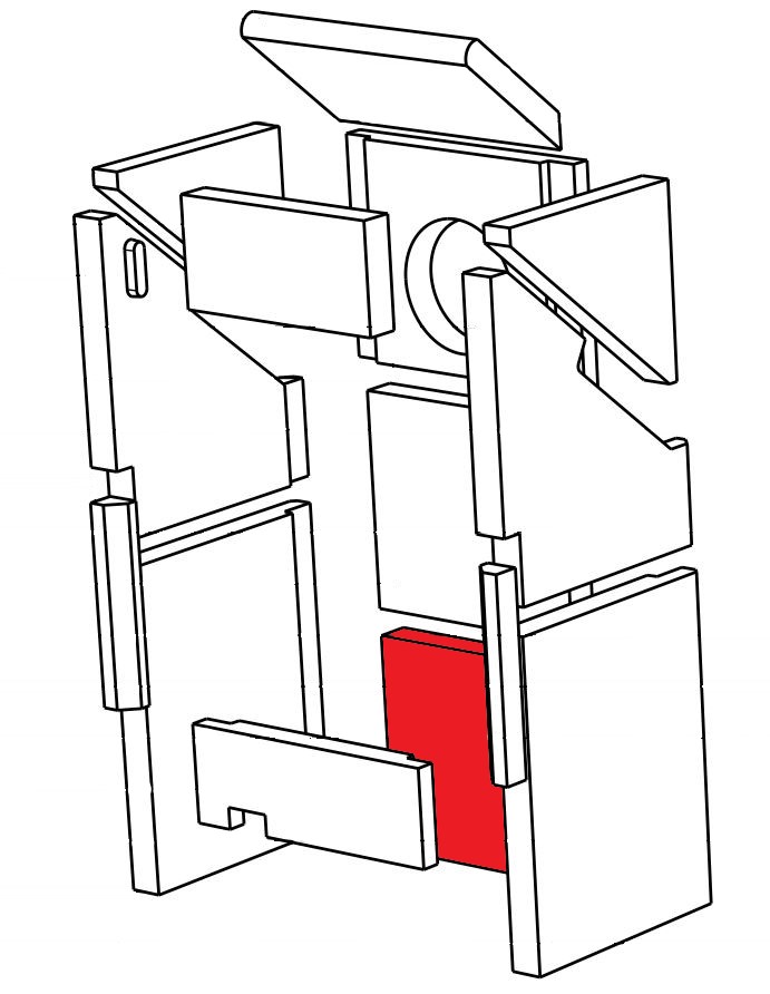 Thorma Visgö Rückwandstein unten Schamottestein