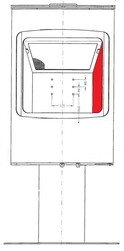 Caminos Figure Seitenstein rechts Feuerraumstein