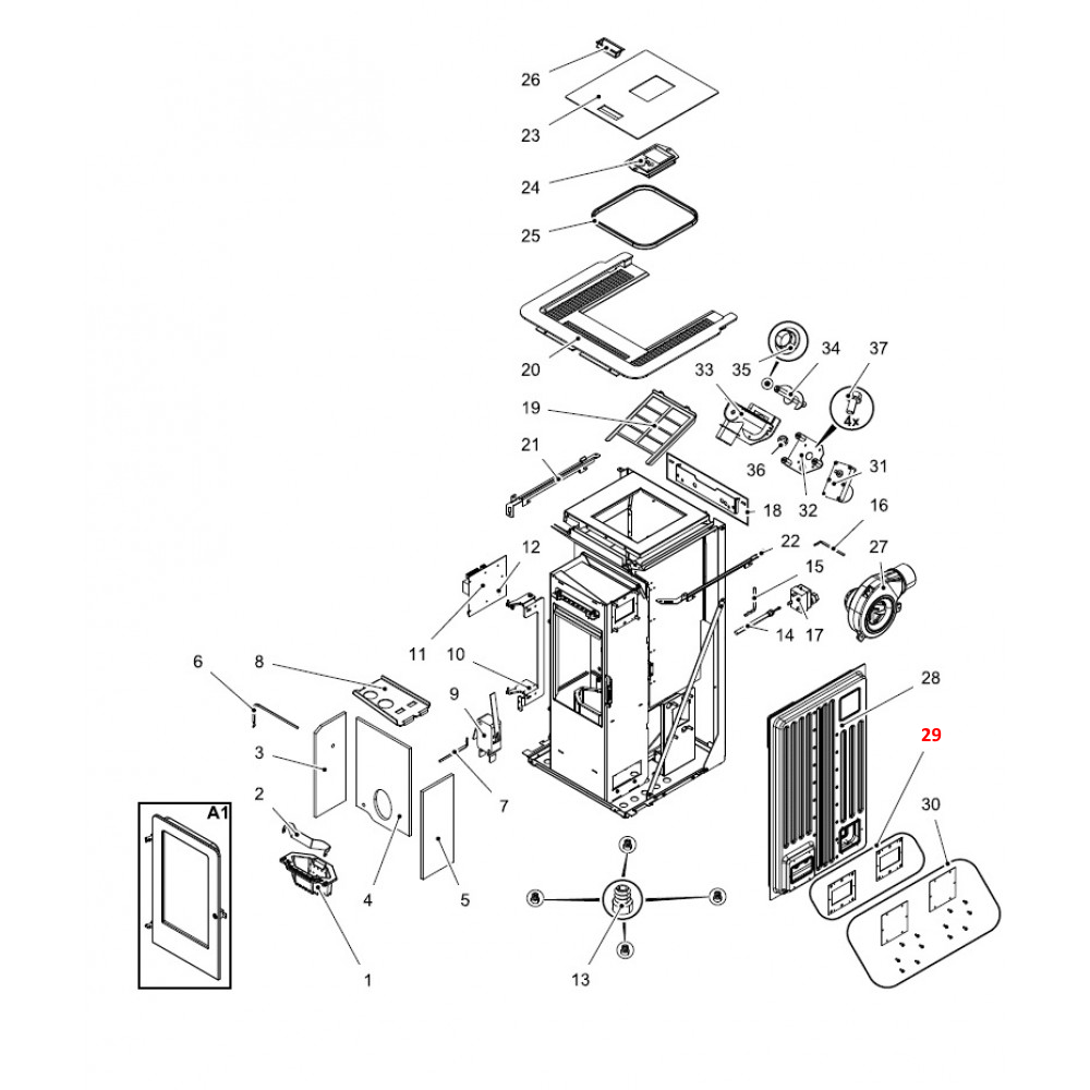 Haas+Sohn Pallazza III 534.08 Revisionsdichtung Set Inspektionsdeckeldichtung