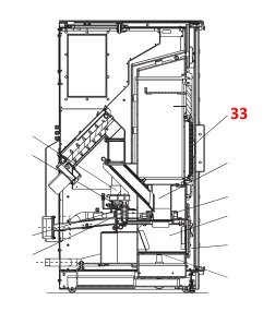 Wodtke ivo.tec water+ Feuerraumtür klein