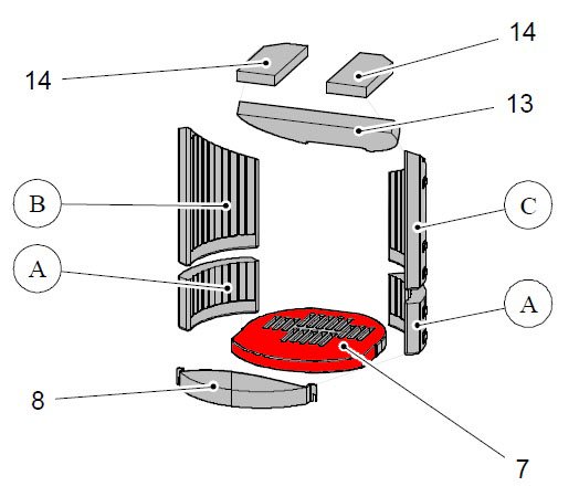 Haas+Sohn Kalius II 286.12 Rostlager Keramottboden