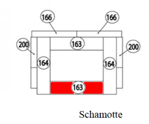 Haas+Sohn Vitorre 275.15 Bodenstein vorne Feuerraumstein