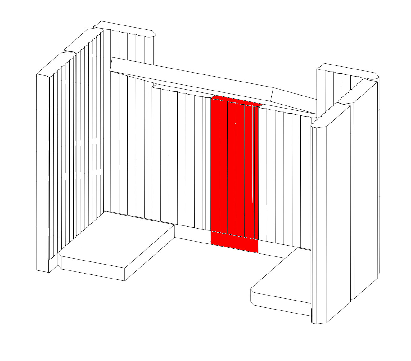 Romotop Riano 02B06 Rückwandstein mittig