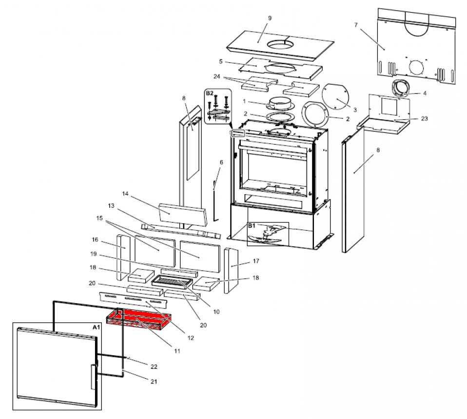 Haas+Sohn Calma easy 347.15 Aschekasten