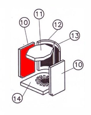 Oranier Amos 120 Seitenstein links Brennraumstein