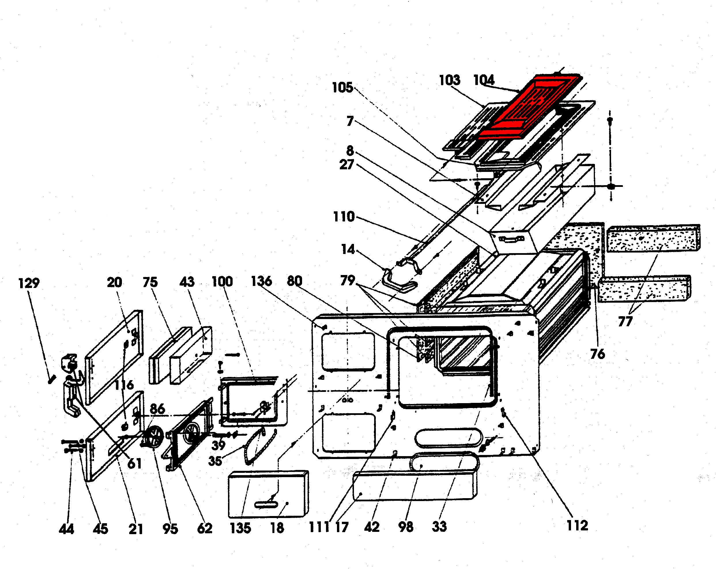 Wamsler K132 Ascherost oben