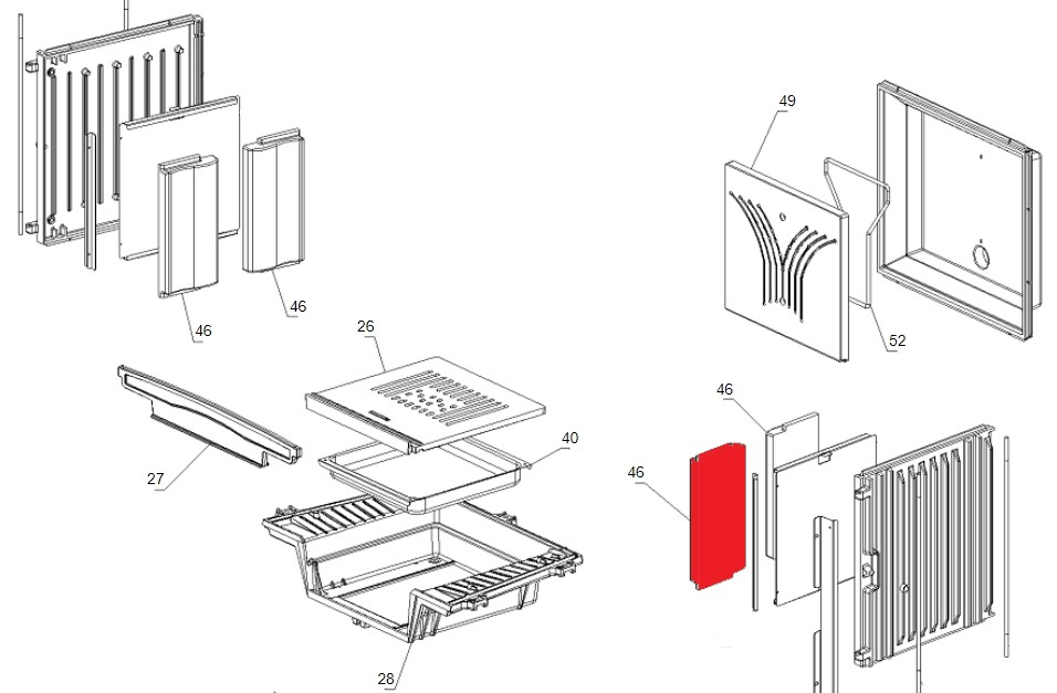 La Nordica Focolare 70 Piano Evo Crystal Seitenstein rechts vorne