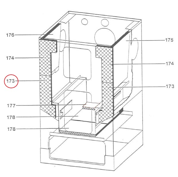 Wamsler Typ 15672 Isolierstein links vorne unten