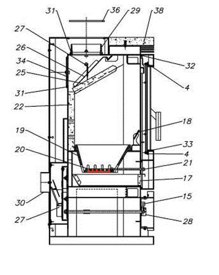 Fireplace Sirocco SP Ascherost Gussrost