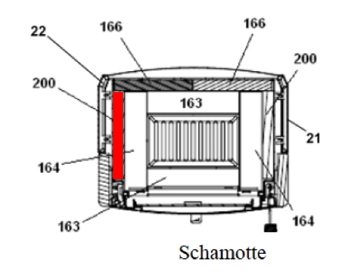 Haas+Sohn Modena 305.15 Seitenstein links Feuerraumstein