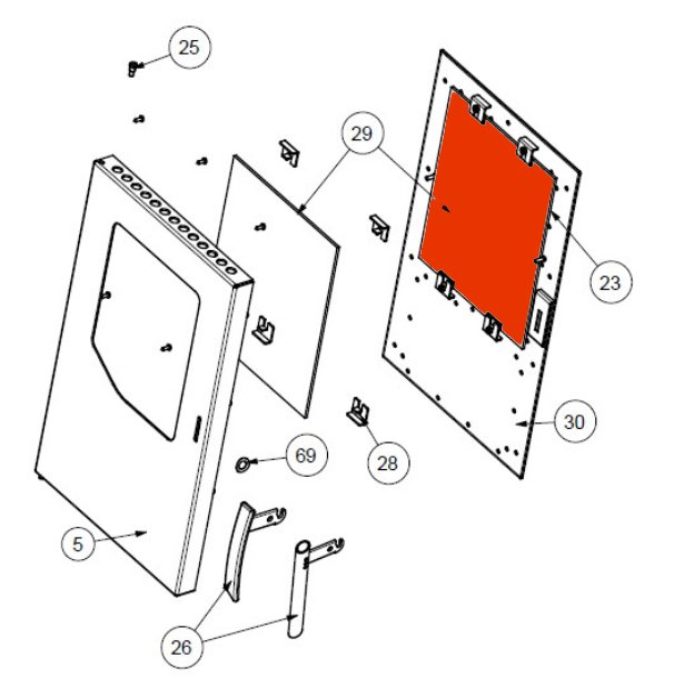 Wamsler W2-50 vitre à l'intérieur verre