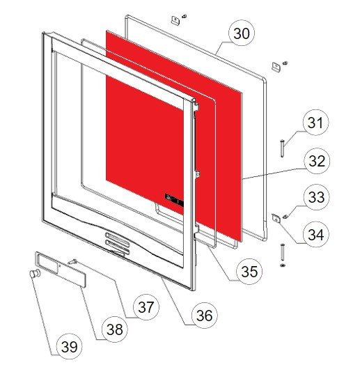 La Nordica Focolare 70 Piano Sichtscheibe A