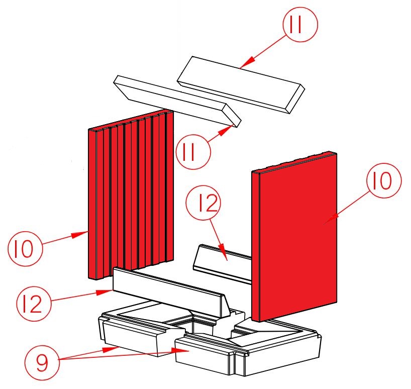 Spartherm Mini S-FDh-57 Seitenstein Set