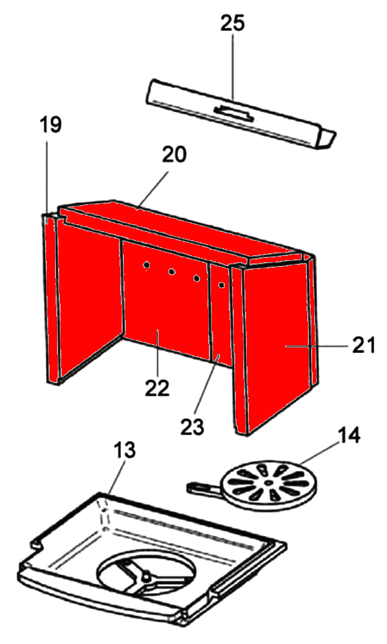 Justus Reno Feuerraumauskleidung B Brennraumauskleidung