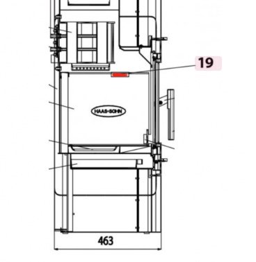 Haas+Sohn Vestre 368.19 Pierre de paroi côté Fixation support