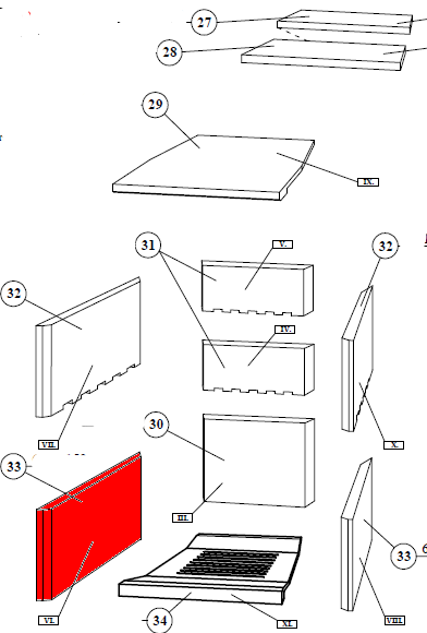 Fireplace Sydney Seitenstein links unten Vermiculitestein