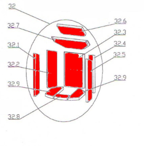 Oranier Typ 4654-6 Feuerraumauskleidung C Brennraumauskleidung