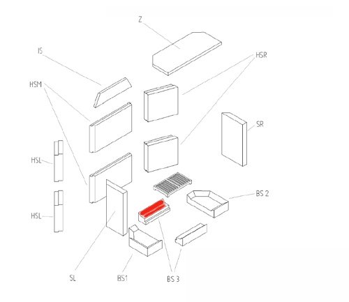 Haas+Sohn Komfort 180.18 pierre de la chambre de combustion à l’arrière