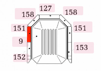 Haas+Sohn Hamar 251.15 Seitenstein links hinten Feuerraumstein