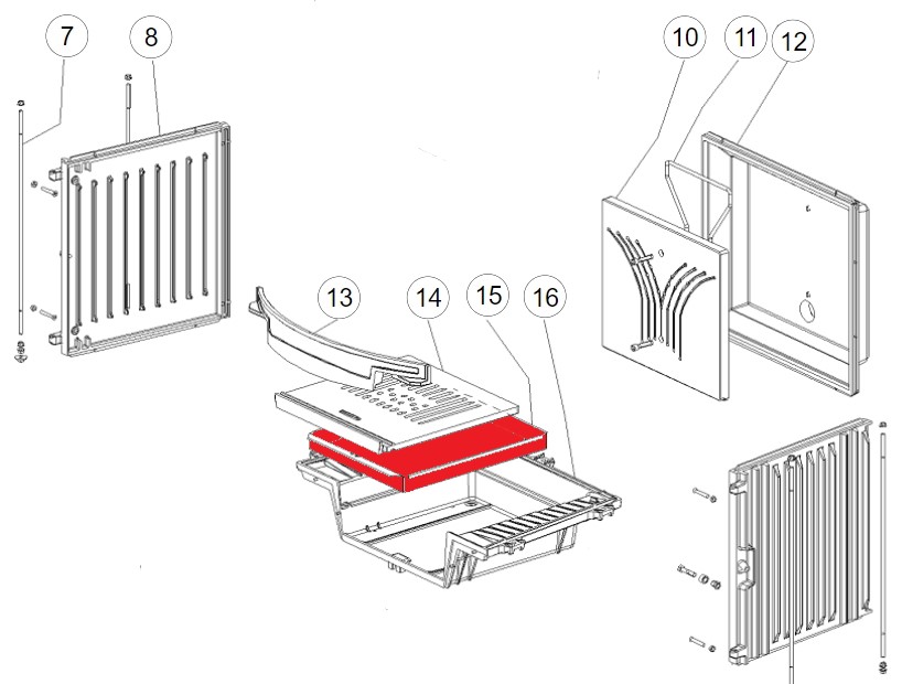 La Nordica Focolare 70 Tondo Aschekasten B