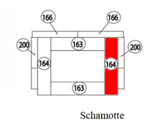 Haas+Sohn Varde 275.15 Pierre de sole à droite pierre de la chambre de combustion