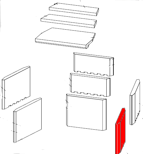 Fireplace Manhattan Seitenstein rechts unten Vermiculitestein