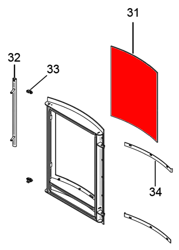 Oranier Hera R Sichtscheibe B Schauglas