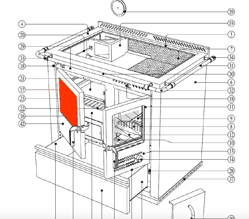 Wamsler K135F/A verre tube de torréfaction