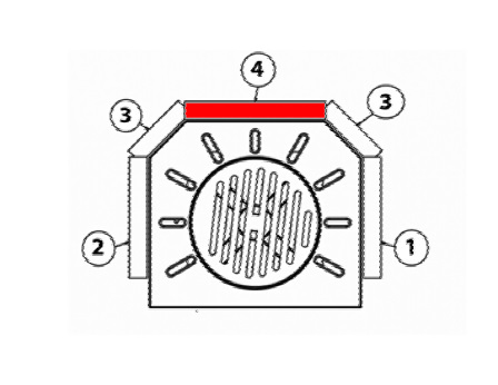 Haas+Sohn RHO 233.17 Rückwandstein Feuerraumstein